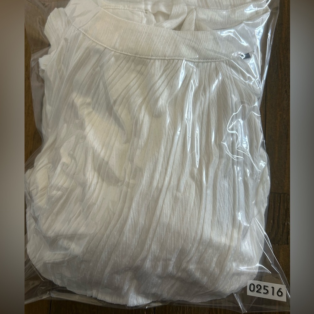LULUS Celebrate Chic White Ruffled Plisse Halter Mini Dress Bridal - Picture 14 of 14